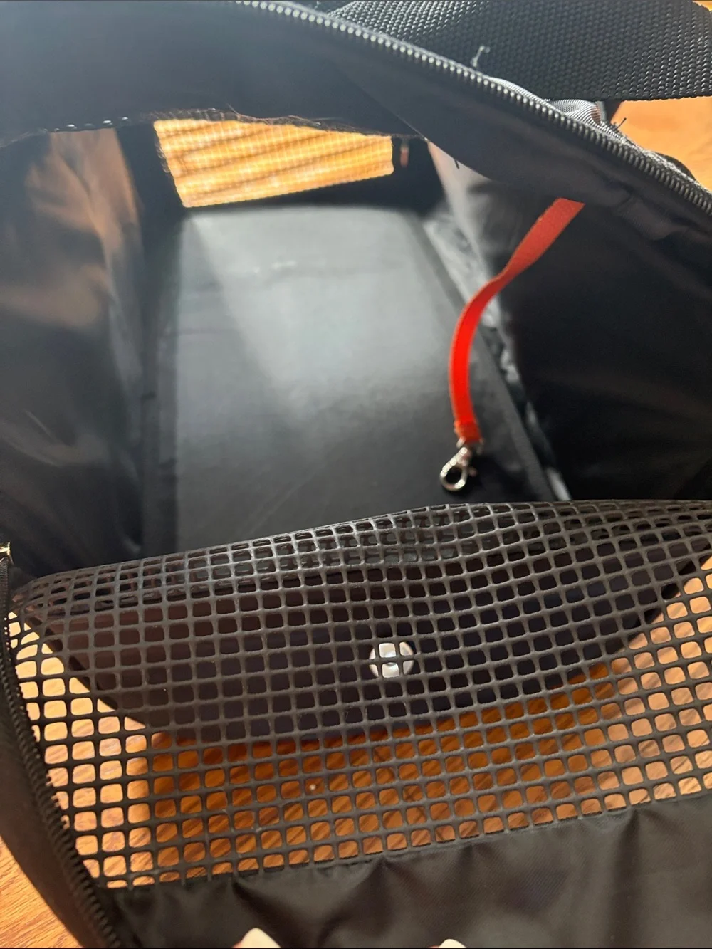Black Pet Carrier Tote with Mesh Ventilation